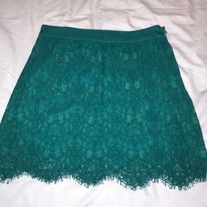NWT Teal Lace Scalloped Edge Skirt
